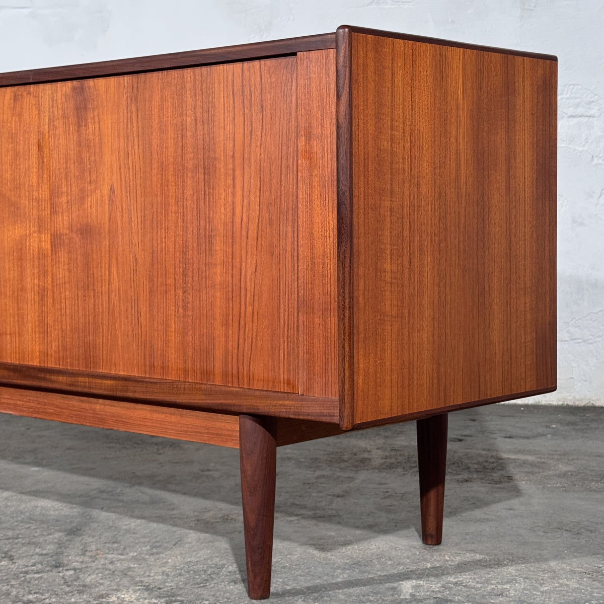 Danish Teak Tambour Sideboard, Attributed to Svend Aage Larsen for Faarup Møbelfabrik, 1960s