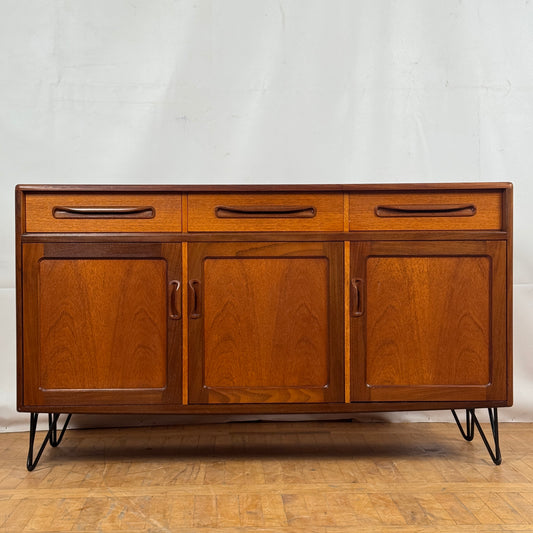 Vintage GPlan Fresco Sideboard on Hairpin Legs, 1970s — Mid-Century Modern Teak Credenza