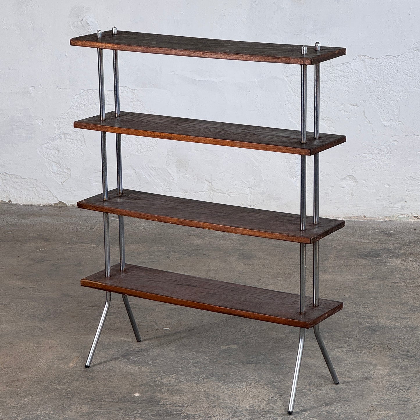 Bauhaus Style Dark Oak Shelving Unit