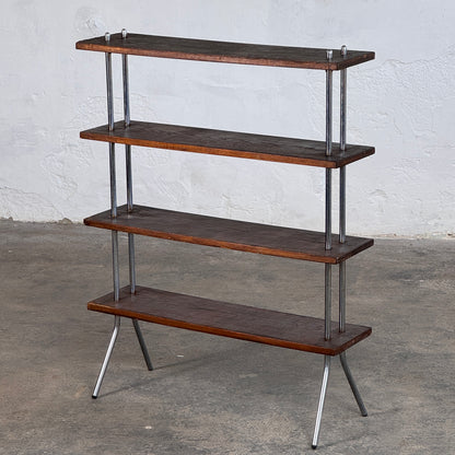 Bauhaus Style Dark Oak Shelving Unit