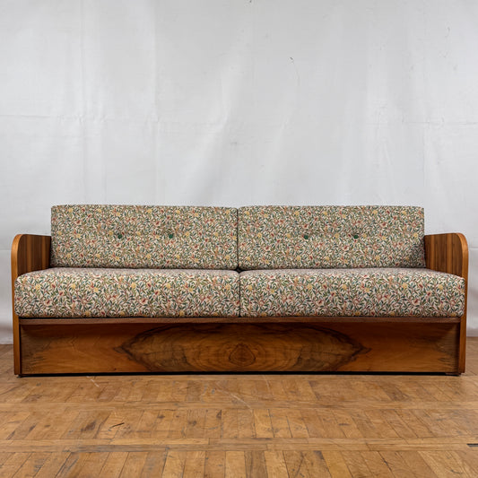 Art Deco Sofa by Jindřich Halabala for UP Závody Fully Refurbished, 1950s — Vintage Czech Design