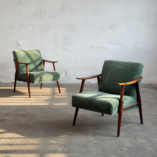 Pair of Mid-Century Yugoslavian Sculptural Armchairs, 1960s