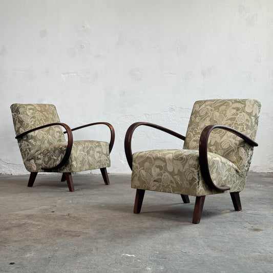 Pair of Jindřich Halabala Type C Armchairs for UP Závody, 1930s — Czechoslovakian Art Deco