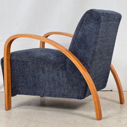 French Art Deco Armchair, 1930s – Fully Refurbished