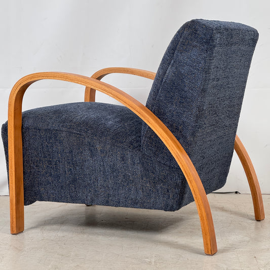 French Art Deco Armchair, 1930s – Fully Refurbished