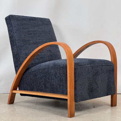 French Art Deco Armchair, 1930s – Fully Refurbished