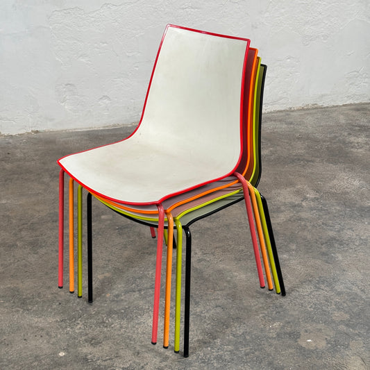 Set of 4 Italian Pedrali 3D Colour Chairs