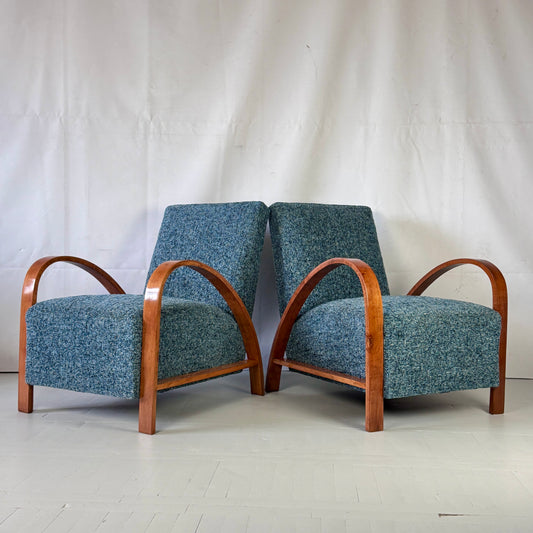 Pair of French Art-Deco Armchairs, 1960s