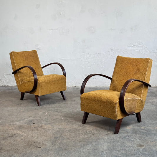 Pair of Halabala H-410 Armchairs, 1930s – Czechoslovak Art Deco
