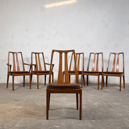 Set of 6 Nathan Dining Chairs with Armchairs, 1970
