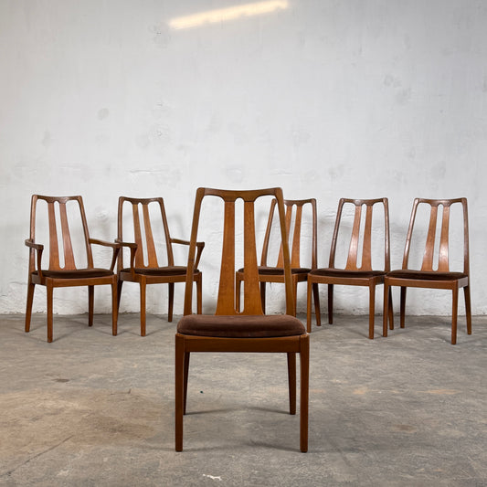 Set of 6 Nathan Dining Chairs with Armchairs, 1970