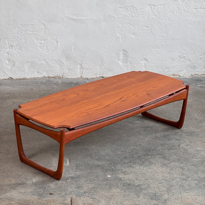Peter Hvidt Solid Teak Coffee Table, 1960