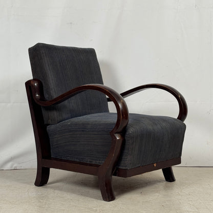 Debreceni Art Deco Armchairs with Bent Arms, 1940s — Hungarian Design