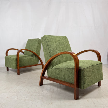 Pair of French Art Deco Armchairs, 1930s – Fully Refurbished