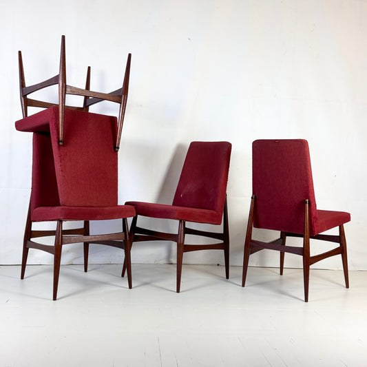 Set of 4 Danish Mid-Century Teak Dining Chairs, 1960s