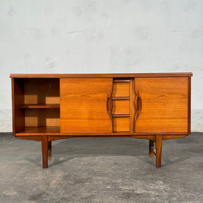 British Teak Sideboard with Sliding Doors, 1960s