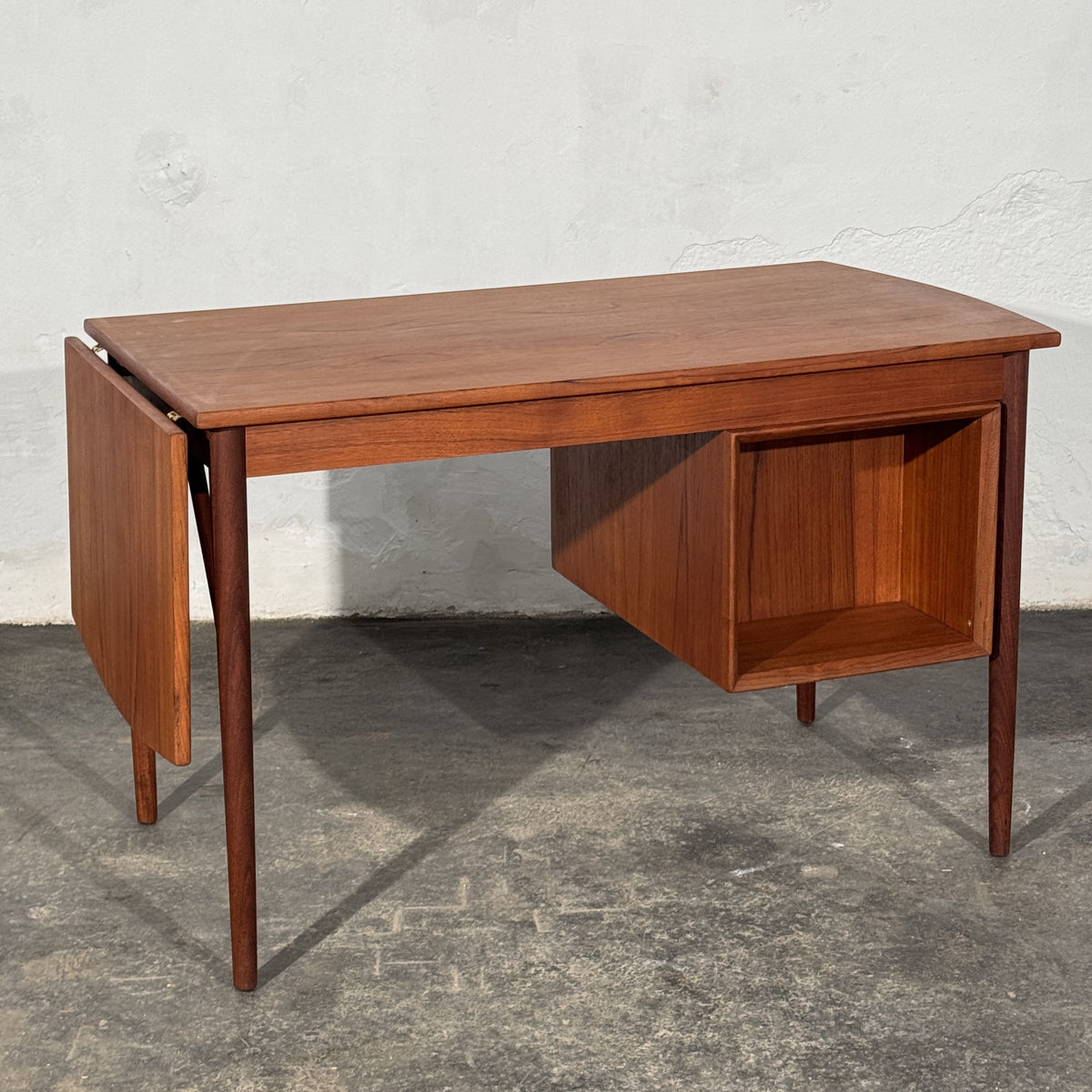 Danish Teak Writing Desk with Drop Leaf, Attributed to Erik Buch, 1960s