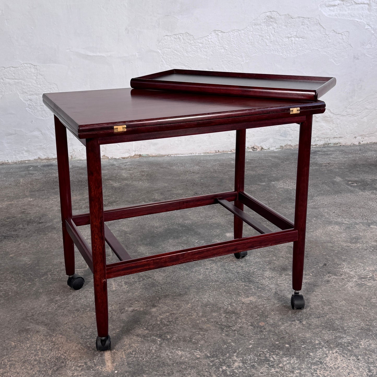 Grete Jalk Rosewood Extendable Drinks Trolley for Poul Jeppesens Møbelfabrik, 1960