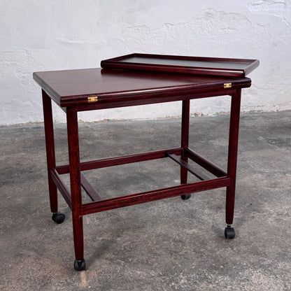 Grete Jalk Rosewood Extendable Drinks Trolley for Poul Jeppesens Møbelfabrik, 1960