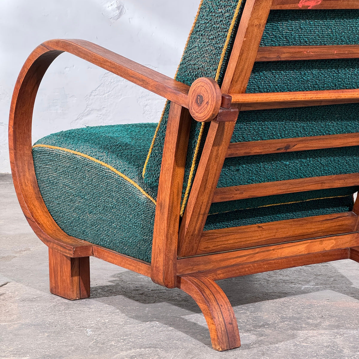 Art Deco Adjustable Back Armchair, Czechoslovakia, 1930s