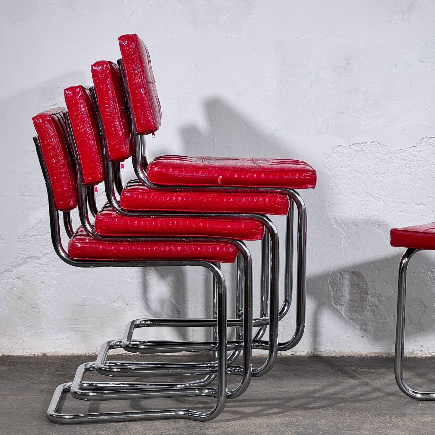 Set of 6 Marcel Breuer Cesca Style Chairs, Italy, 1960s