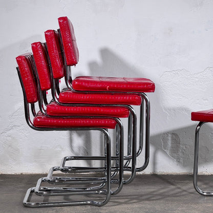 Set of 6 Marcel Breuer Cesca Style Chairs, Italy, 1960s