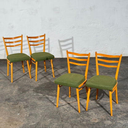 Set of 4 Czechoslovak Dining Chairs, Attributed to Interier Praha, 1960s