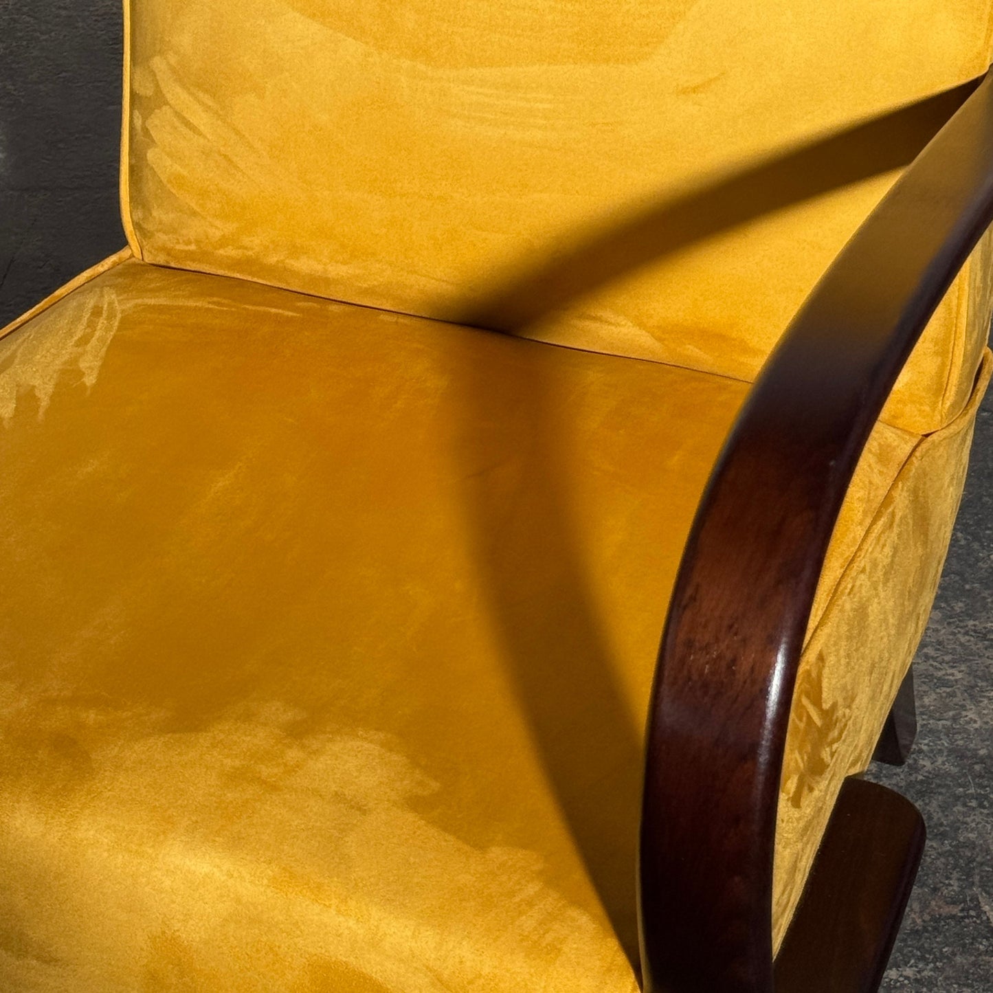 Pair of Jindrich Halabala Type C Armchairs, Fully Refurbished, 1930s