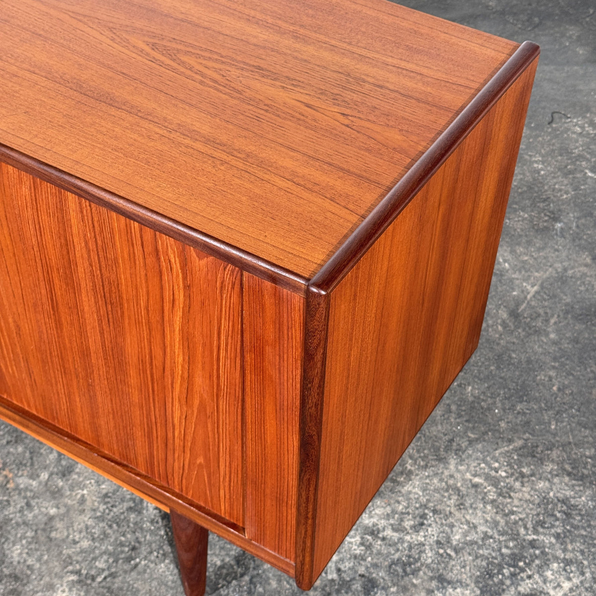 Danish Teak Tambour Sideboard, Attributed to Svend Aage Larsen for Faarup Møbelfabrik, 1960s