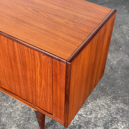 Danish Teak Tambour Sideboard, Attributed to Svend Aage Larsen for Faarup Møbelfabrik, 1960s