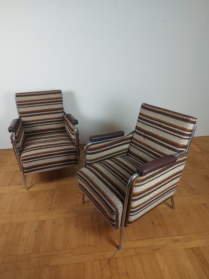 Pair of József Peresztegi tubular armchairs 1960s