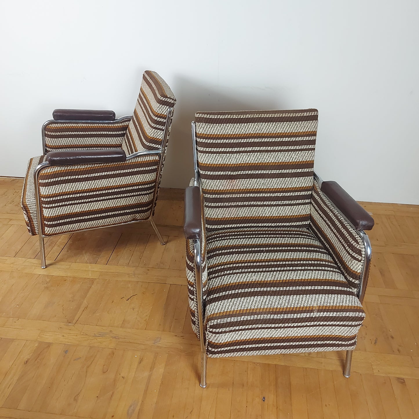 Pair of József Peresztegi tubular armchairs 1960s