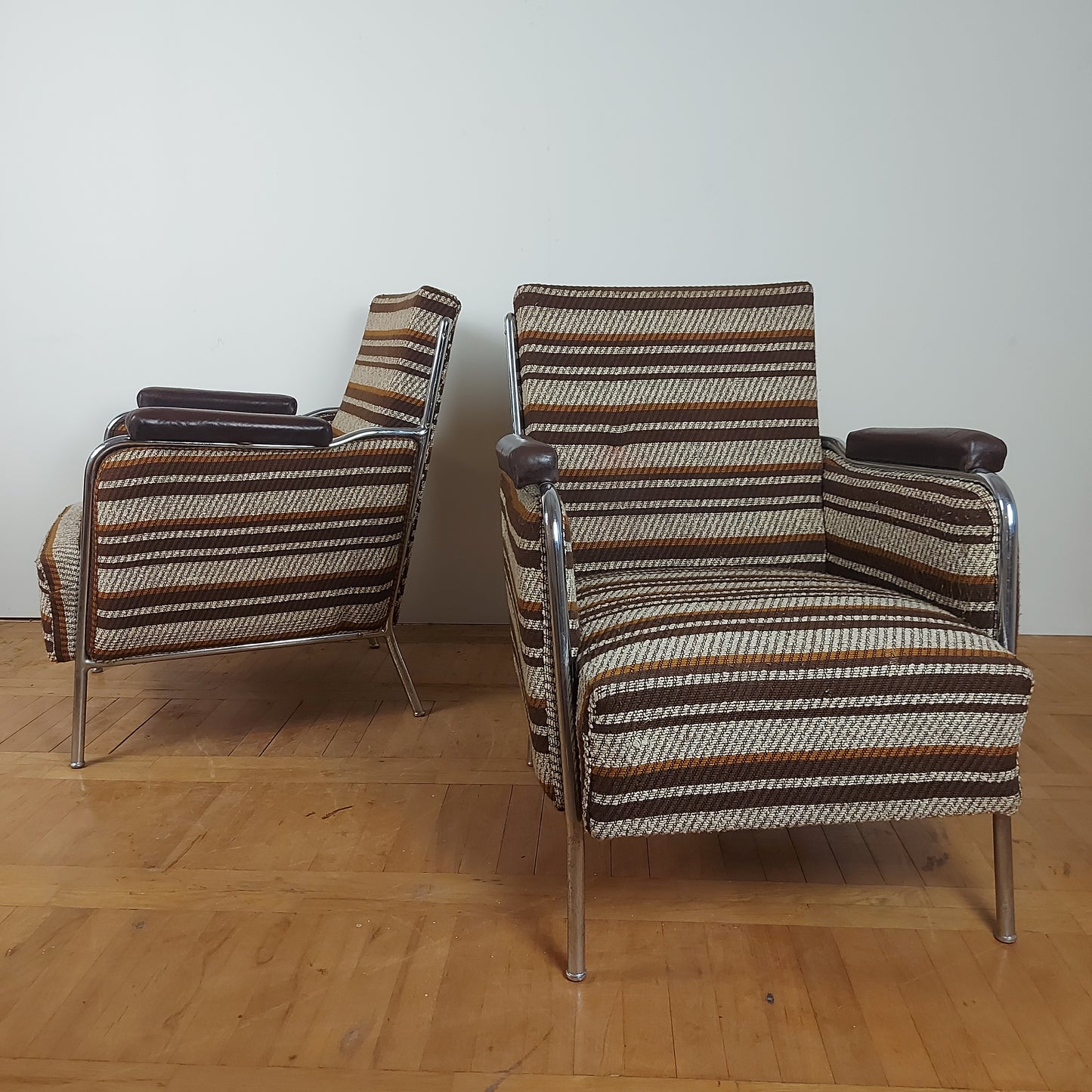 Pair of József Peresztegi tubular armchairs 1960s