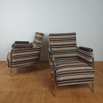 Pair of József Peresztegi tubular armchairs 1960s