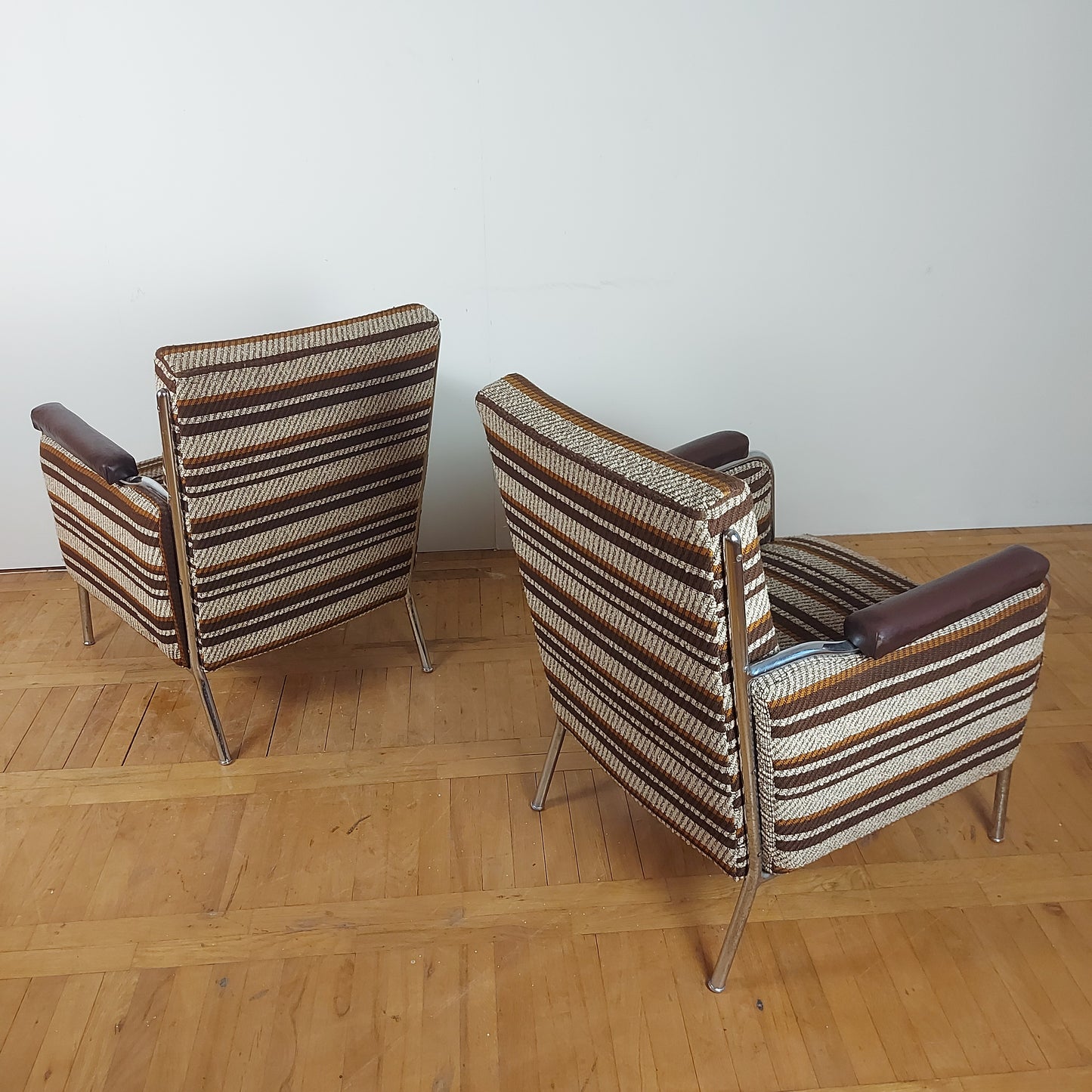 Pair of József Peresztegi tubular armchairs 1960s