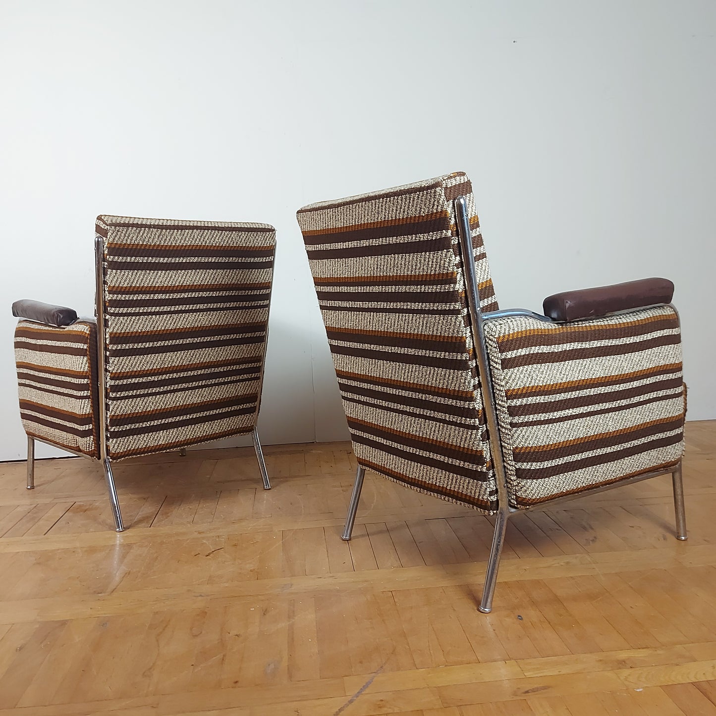 Pair of József Peresztegi tubular armchairs 1960s