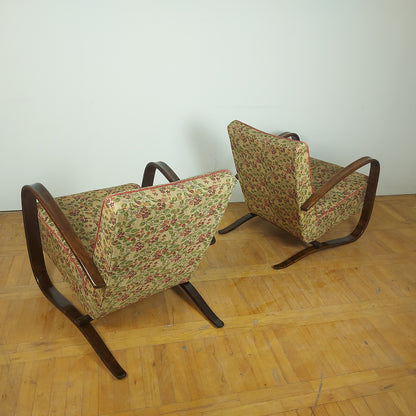 Pair of H-269 type armchair by J. Halabala for UP Zavody 1930s