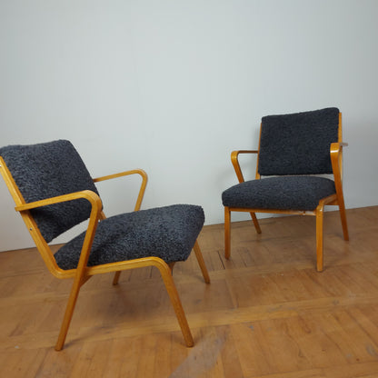 Pair of refurbished DDR Selman Selmanagic Easy Chair 1958