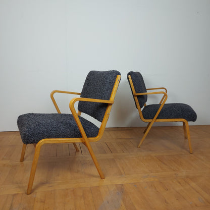 Pair of refurbished DDR Selman Selmanagic Easy Chair 1958