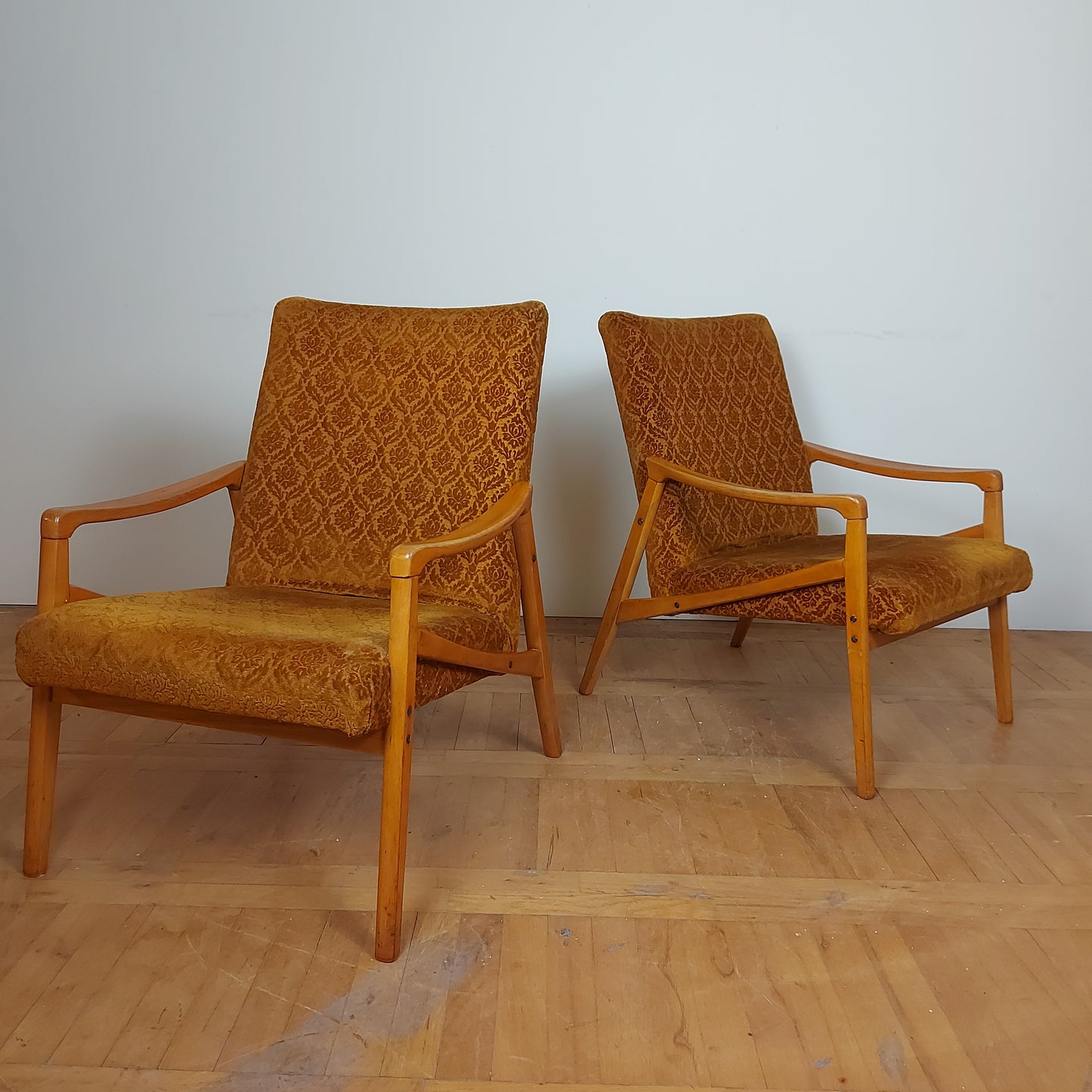 Pair of Jiri Jiroutek retro armchairs for Jitona 1960s