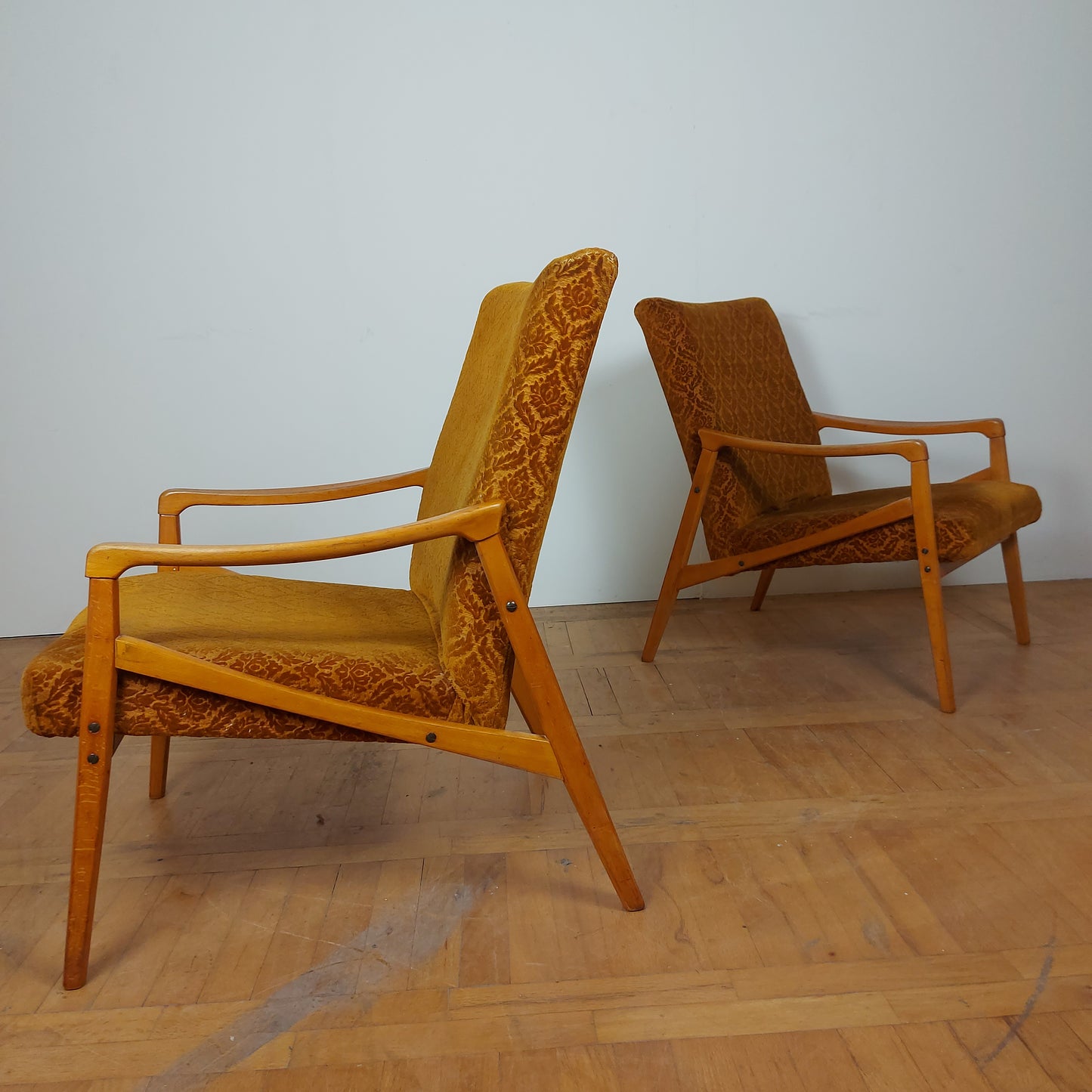 Pair of Jiri Jiroutek retro armchairs for Jitona 1960s