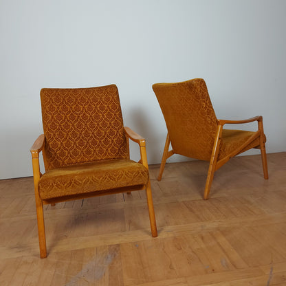 Pair of Jiri Jiroutek retro armchairs for Jitona 1960s