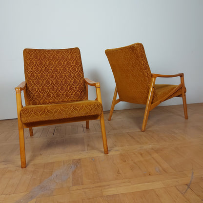 Pair of Jiri Jiroutek retro armchairs for Jitona 1960s