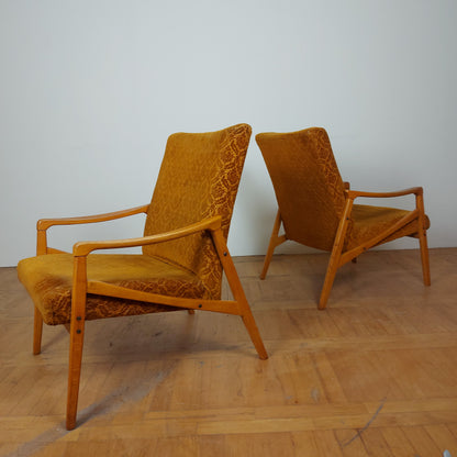 Pair of Jiri Jiroutek retro armchairs for Jitona 1960s