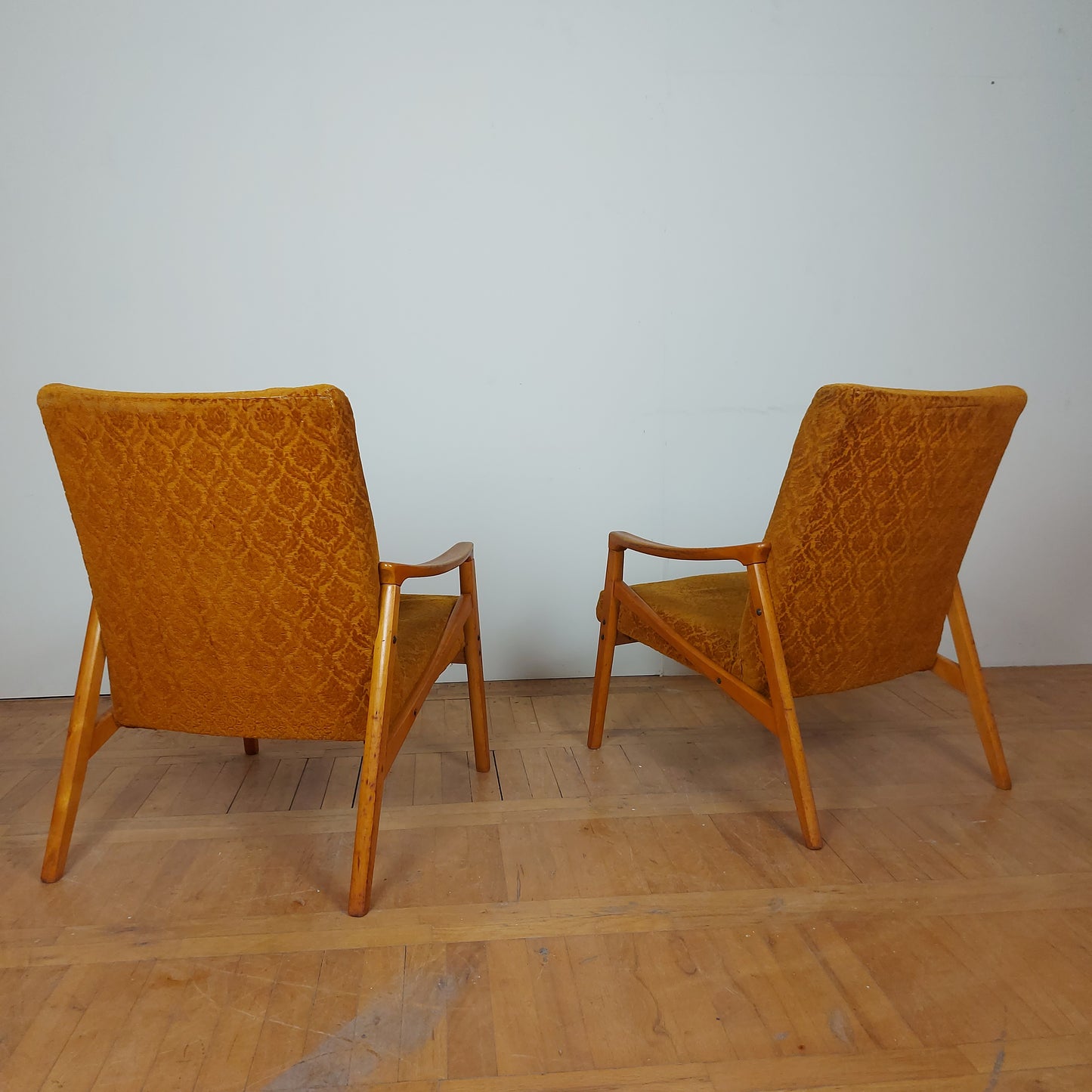 Pair of Jiri Jiroutek retro armchairs for Jitona 1960s