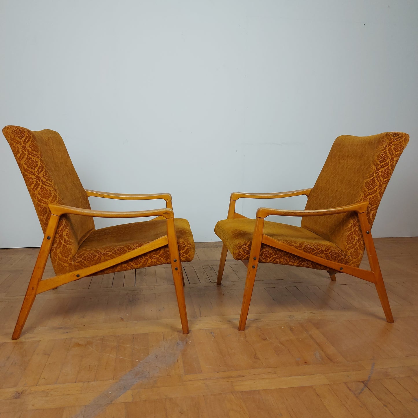 Pair of Jiri Jiroutek retro armchairs for Jitona 1960s