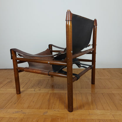 Hungarian design Safari leather armchairs 1960