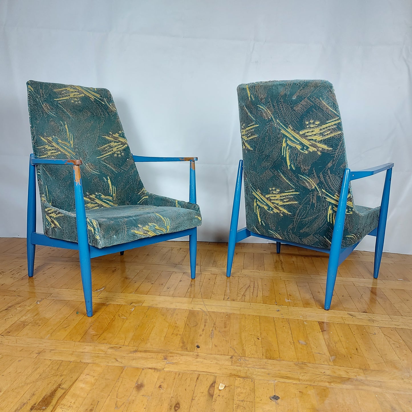 Pair of mid-century modern armchair by László Heczendorfer 1960s