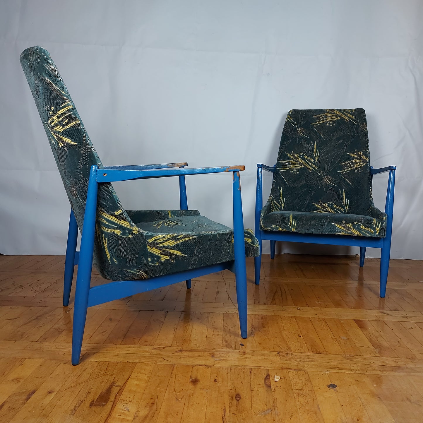 Pair of mid-century modern armchair by László Heczendorfer 1960s