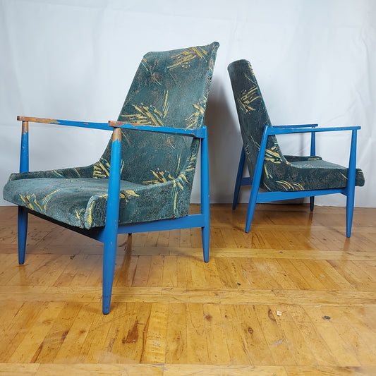 Pair of mid-century modern armchair by László Heczendorfer 1960s